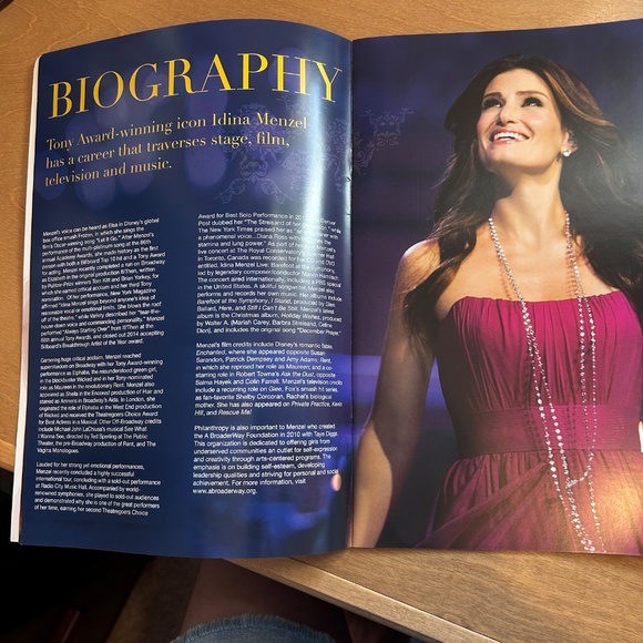 Idina Menzel World Tour 2015 Program - Picture 3 of 4